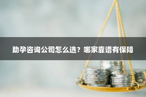助孕咨询公司怎么选？哪家靠谱有保障